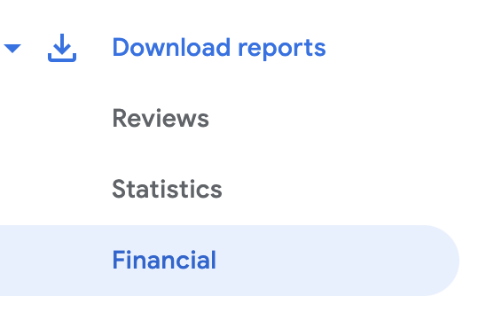 Navigate to Financial tab