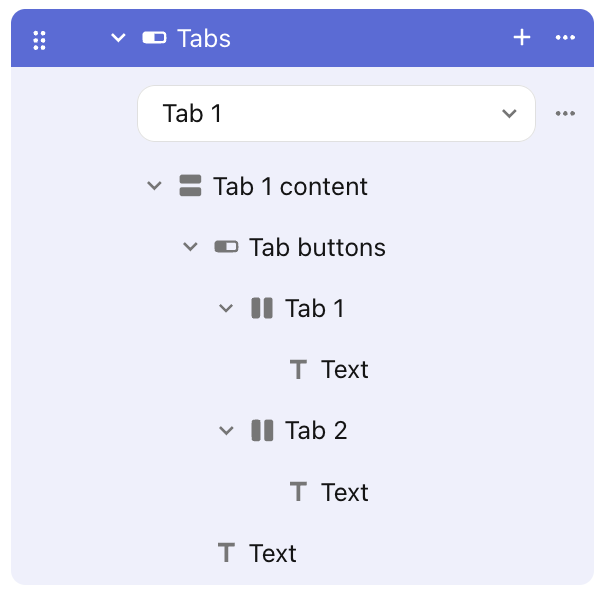 Tabs component