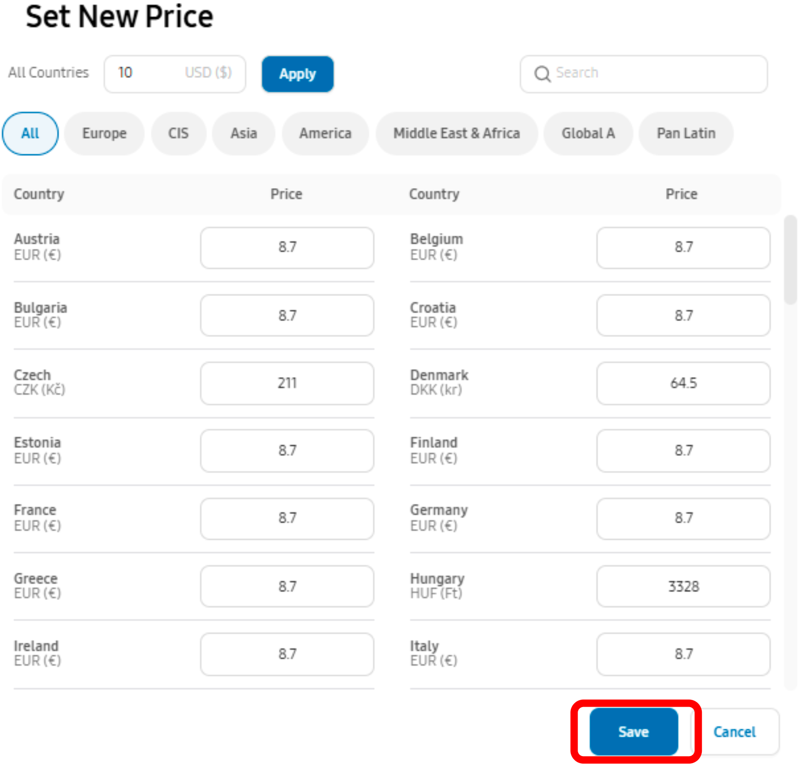 Standard and introductory price setup for a subscription Standard and introductory price setup for a subscription